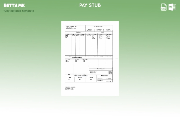 Модерен стил Шаблон на изјава за заработка на Пацифик меѓународен поплочување